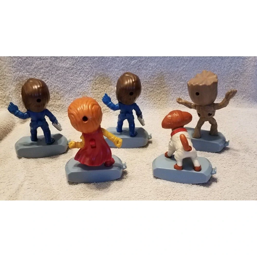 LOT Of 5 Guardians Of The Galaxy  McDonald's Figures Cosmos Star Lord Adam Groot